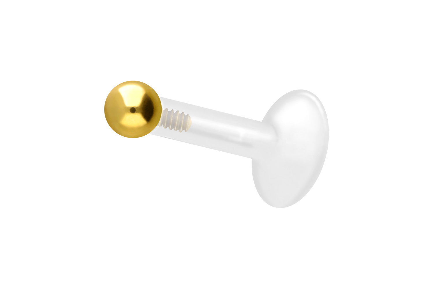 PTFE Labret mit Innengewinde + Titan-Aufsatz KUGEL